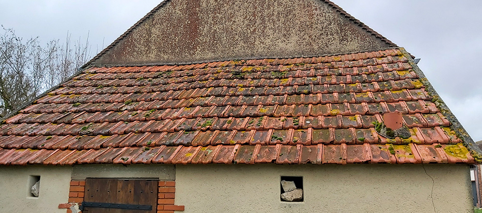 Toiture avant rénovation - État initial avant intervention couvreur Lot (46)